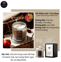 Litchi Fresh Gray & White Tea - Vải thiều tươi & Trà trắng